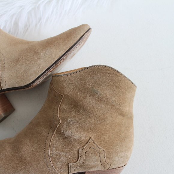 Isabel Marant Etoile Taupe Suede Dicker Boots 38 - Picture 10 of 16